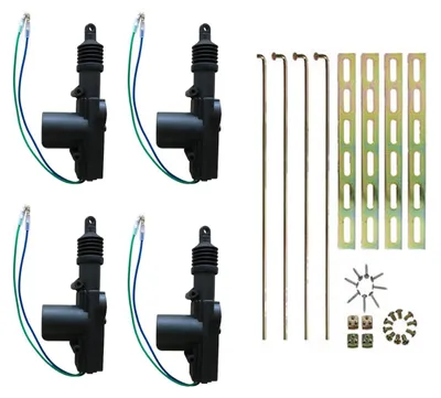 Image de Système de verrouillage centralisé, universel, avec moteur à fil de 2 pôles, 12 V