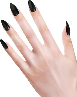 Image de Ongles autocollants Stiletto noir