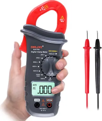 Produktbild von DELIXI DE3268A Digital-Multimeter mit Zangenmessung – Automatische AC/DC Stromspannungsmessung, Hochpräzise