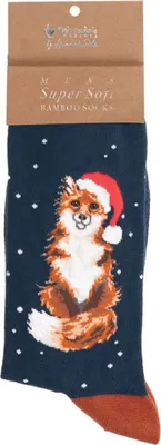 Produktbild von Wrendale Designs Herren Socken Weihnachts-Fuchs Festive Fox