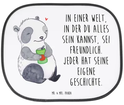 Produktbild von Mr. & Mrs. Panda Hitzeschutz Auto Panda Depression - Weiß - Geschenk, Sonnenschutz Fürs, Stimmungstief, Affektiven Störung, Seitenscheibe, Antriebslosigkeit, Depressiv