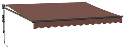Zdjęcie produktu dla vidaXL Markiza automatyczna brązowa 350x250 cm