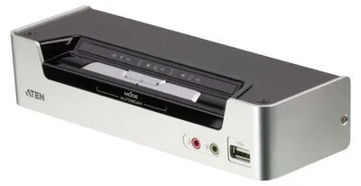 Produktbild von ATEN CS1792, 1920 x 1200 Pixel, WUXGA, Rack-Einbau, 3,2 W, 1U, Schwarz, Silber