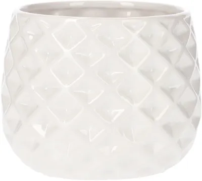 Image de KOTARBAU® Pot en céramique, pot de culture pour fleurs et plantes, 13 cm, blanc