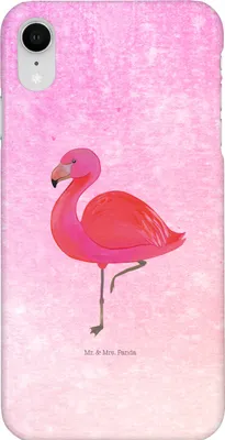 Produktbild von Mr. & Mrs. Panda Iphone XR Handyhülle Flamingo Classic - Aquarell Pink - Geschenk, Premium Kunststoff, Handy Case, Spruch, Prächtig, Stolz, Ich