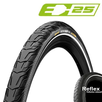 Produktbild von Continental 42-622 RIDE City, E-25, Draht, Reflex schwarz, Silver Label