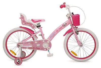 Produktbild von Byox Kinderfahrrad 20 Zoll Puppy, Stützräder, Frontkorb, Puppensitz ab 6 Jahre