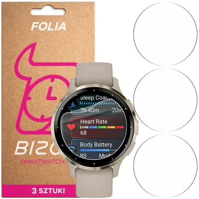 Produktbild von 3x Schutzfolie für den Bildschirm für Garmin Venu 3S, Bizon Watch HydroFlex