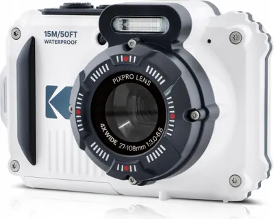 Zdjęcie produktu dla Kodak PIXPRO WPZ2, 16,76 MP, 4608 x 3456 px, BSI CMOS, 4x, Full HD, Biały