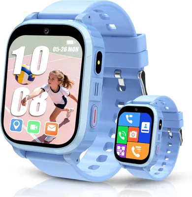 Produktbild von Smartwatch Kinder GPS,4G Kinder Smartwatch mit GPS IP68 Wasserdicht Spiel Wecker, Kinderuhr Geschenk für Jungen Mädchen Student