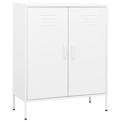 Produktbild von Werkzeugschrank "Hagenbach" aus Stahl in Weiß. Abmessungen (L/B/H) 80x35x101 cm