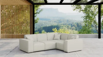 Produktbild von Kaiser Möbel, Gartenmöbel Ecksofa für den Garten MALIBU, die Terrasse, den Hof, gemütliche groß, Gartenmöbel eckcouch, ODYSSEY Creme Rechts