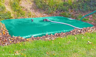 Image de Citerne souple 8000 litres (8 m3) - Forme Standard (5,55 m x 2,86 m x 0,80 m)