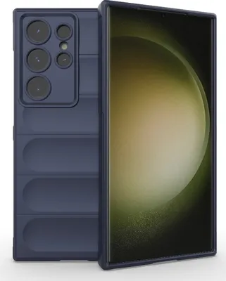 Produktbild von Mobigear Bumpy  Samsung Galaxy S24 Ultra Hülle Flexibles TPU Backcover - Dunkelblau