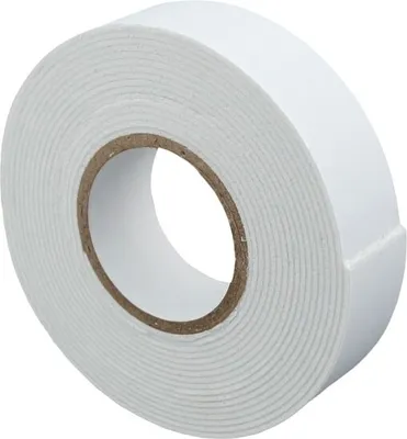 Obrázek produktu pro Oboustranná pěnová páska 1 mm x 19 mm x 3 m, bílá, 1 ks.