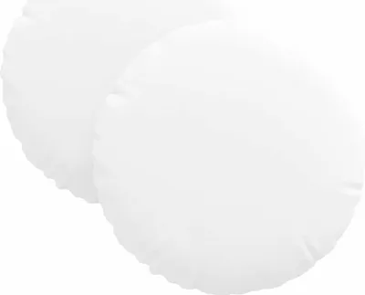 Image de vidaXL Coussin d'assise 2 pcs Blanc Ø30 x 13 cm Tissu