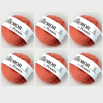 Imagen del producto de 6 ovillos de hilo de lana merino orgánica Lillemor de Permin (12 ovillos)