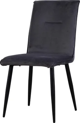 Produktbild von Salinas Stuhl Samt Grau 44,5x60x90 cm Sitzhöhe 47 cm Belastbarkeit 120 kg