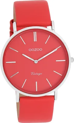 Produktbild von Oozoo Damen Armbanduhr orange rot Analog Vintage Series Lederarmband D2UOC20324