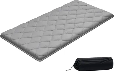Obrázok produktu pre VEVOR japonská futonová matrac (2032 x 991 x 89 mm), skladateľná tatami (veľkosť jednolôžka), podlahová matrac s úložným vakom a upevňovacím materiálom, 9-vrstvová podložka na spanie pre meditáciu a jógu, sivá