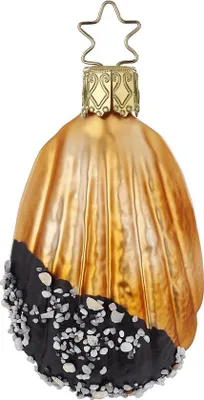 Produktbild von Christbaumschmuck Glas Madeleine Gebäck 7cm Kupfer / Schokobraun