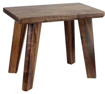 Immagine prodotto di Sgabello impilabile in legno di noce, dimensioni 29x17 cm