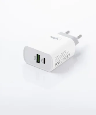 Obrázek produktu pro Nabíječka Callme LS13 s Lightning kabelem (USB-A, USB-C, 18W)