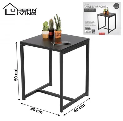 Image de Table d'appoint en métal 40 x 40 x H 50 cm - Noir