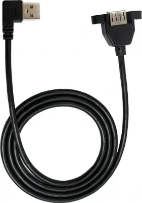Zdjęcie produktu dla SYSTEM-S Kabel USB 2.0 100 cm z gniazda typu A do wtyczki kątowej czarny
