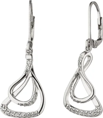 Produktbild von JOBO Ohrhänger 925 Sterling Silber 32 Zirkonia Ohrringe Boutons Silberohrringe