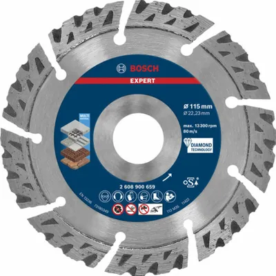 Image de Disque à tronçonner diamanté Bosch EXPERT Multi Material, 115 x 22,23 mm, 1 pièce