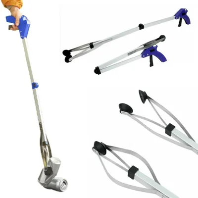 Immagine prodotto di Pinze raccoglitrici pieghevoli da 80 cm, pinza per raccogliere i rifiuti senza doversi chinare, strumento leggero e pratico per la casa e il giardino - Grabber