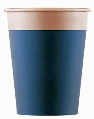 Obrázek produktu pro 8 papírových kompostovatelných jednobarevných tyrkysových kelímků 200 ml