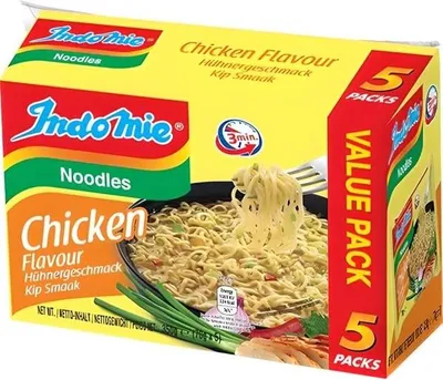 Produktbild von Indomie | Instant-nudelsuppe Mit Hähnchengeschmack - 5 X 70g - Asiatische Snacks - Schnelle Mahlzeit
