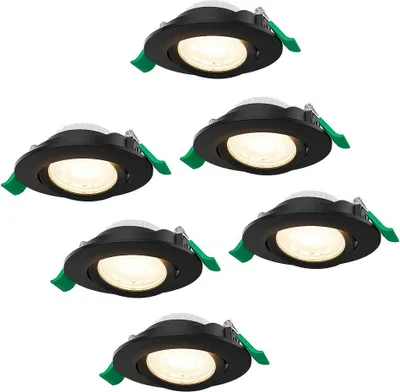 Image de HOFTRONIC - Spot LED encastrable dimmable 6W 570lm CCT 2700K/4000K/6000K Noir