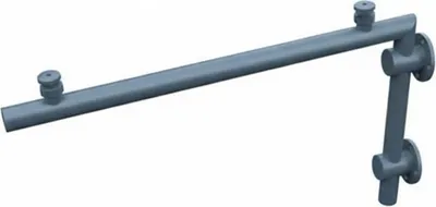 Produktbild von Glaszentrum Hagen - TYP-L-RAL7016 Glasvordach Edelstahl Halterung Anthrazit