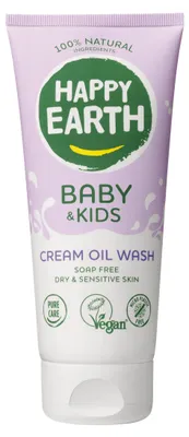 Obrázok produktu pre Happy Earth Umývací krém s olejom pre bábätká a deti (200 ml)