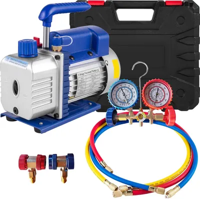 Produktbild von Vakuumpumpe - Unterdruckpumpe - Spannung 220 V - Saugvermögen 4 CFM (113 l/min) - Drehzahl 1720 U/min - Für Klimaanlage & Kälteanlage