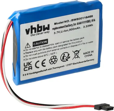 Produktbild von vhbw Akku kompatibel mit TomTom Start 60 EU, 52, 60, 60 M GPS Navigation Navi (900 mAh, 3,7 V, Li-Ion)