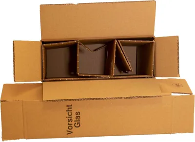 Produktbild von Weinkarton Flaschenkarton für 3 Flaschen (15 stück) mit DHL und UPS Zulassung Weinversandkarton