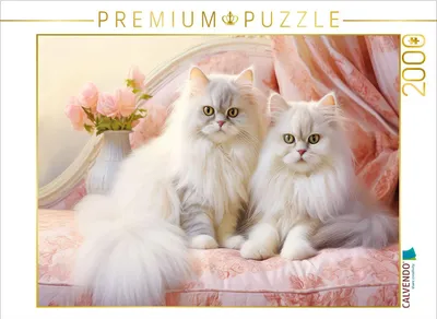 Produktbild von CALVENDO Puzzle Katzen im Pastell-Stil | 2000 Teile Lege-Größe 90x67cm Foto-Puzzle für glückliche Stunden