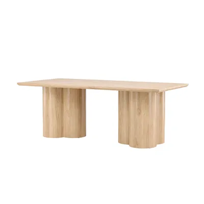Image de Olivia table de salle à manger 100x210 cm whitewash.