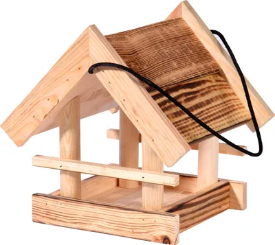 Produktbild von dobar Vogelhaus "Candela" hängend aus Holz, geflammt