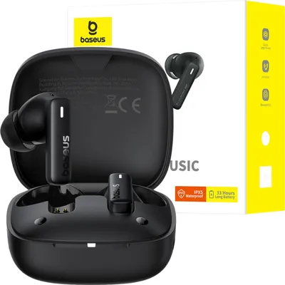 Obrázek produktu pro BASEUS wireless earphones bluetooth TWS E19 black