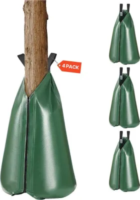 Produktbild von Baumbewässerungsbeutel 4er Pack - 20 Gallonen, Langsame Freigabe, Langlebige Baumwasserbeutel - Baum Bewässerungssystem für Gartenarbeit