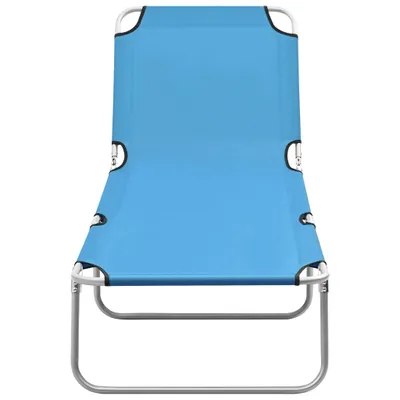 Produktbild von VidaXL 310329, Lounge, Gepolsterter Sitz, Stoff, Stahl, Blau, Türkis, 1890 mm, 580 mm
