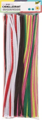 Produktbild von folia Chenilledraht (Pfeifenputzer) farbig sortiert 100 Stück