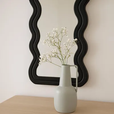 Produktbild von Dijk Blumenvase grau Vase 9x9x20 cm Pflanzenvase aus Metall Dekovase