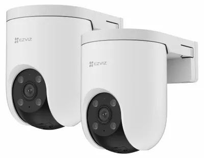 Produktbild von EZVIZ H8c SE 2K Außenkamera 2er-Set – 360° Pan & Tilt – Farb-Nachtsicht – KI-Menscherkennung – wetterbeständig