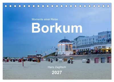 Produktbild von Borkum - Momente einer Reise (Tischkalender 2027 DIN A5 quer), CALVENDO Monatskalender